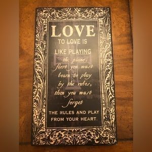 Piano quote wall hanging